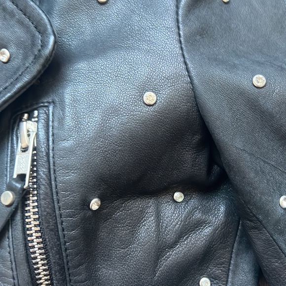 Charlotte Eskildsen Designers Remix Jacket Black Leather Crystals - Picture 5 of 12